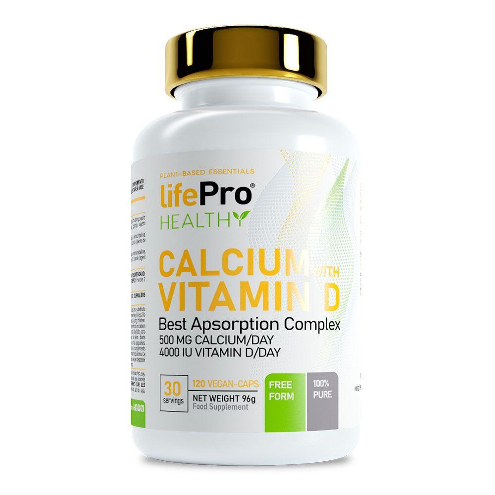 Calcium + Vitamin D - 120 Vegan Capsules LifePRO