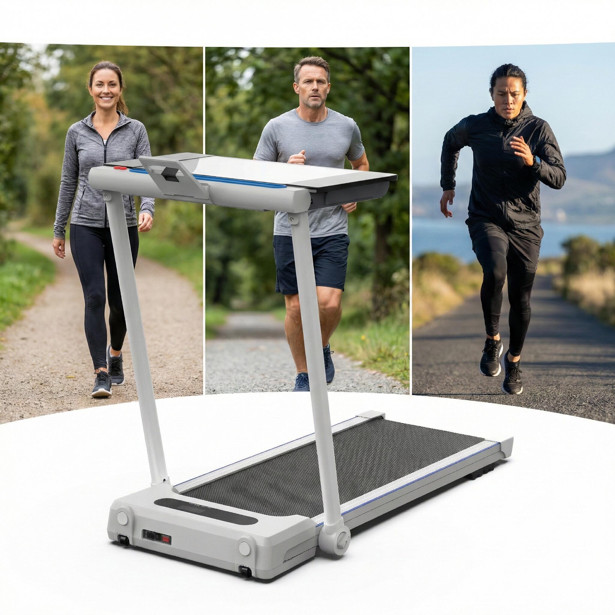 Tapis de Course Pliable Ultra-plat avec Bureau pour Télétravail Sorolla 05 2/7