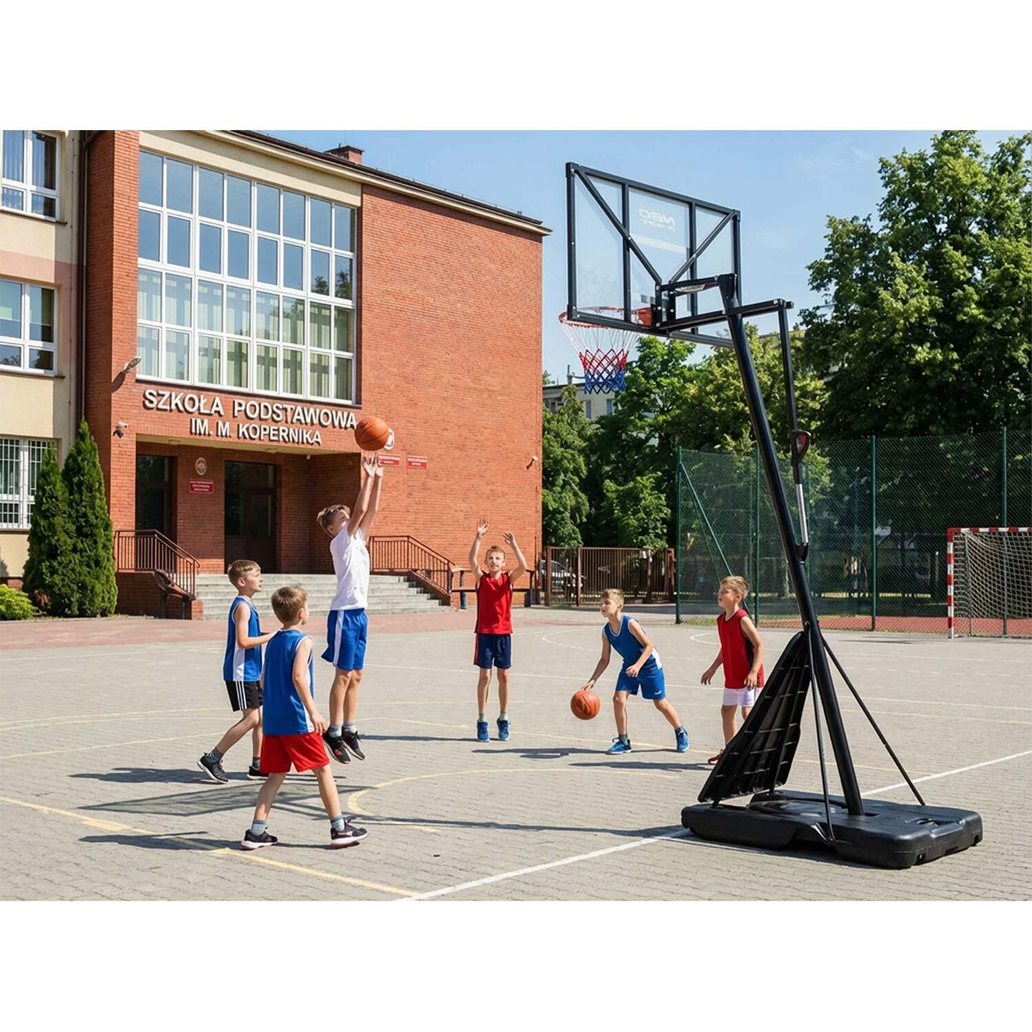 Kosz do koszykówki Neo-sport NS-284 regulowany 160-305 cm stabilny duży 6/7