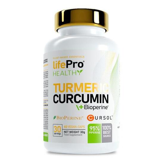 Kurkuma-Curcumin + Bioperin - 60 vegane Kapseln von LifePRO