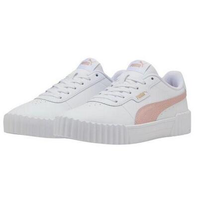 Dames carina 3.0 leren trainers (wit/roze)