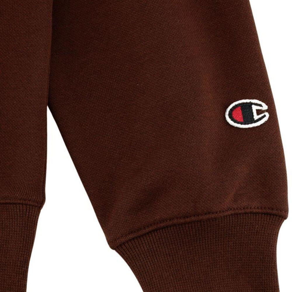 Felpa Con Cappuccio Logo Sul Petto Donna Champion Marrone 4/4