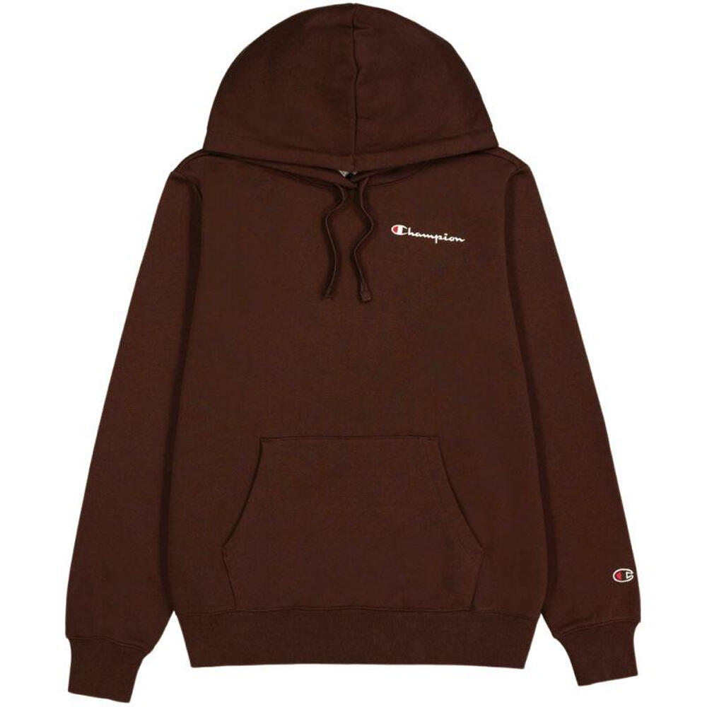 Felpa Con Cappuccio Logo Sul Petto Donna Champion Marrone 2/4