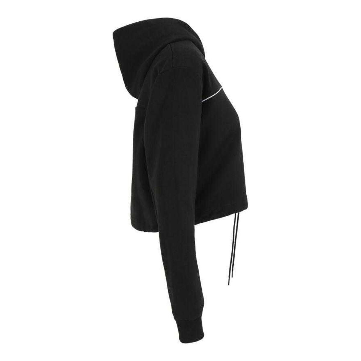 Felpa Corta Con Cappuccio Stampato Donna Fila Laagna Nero 3/3