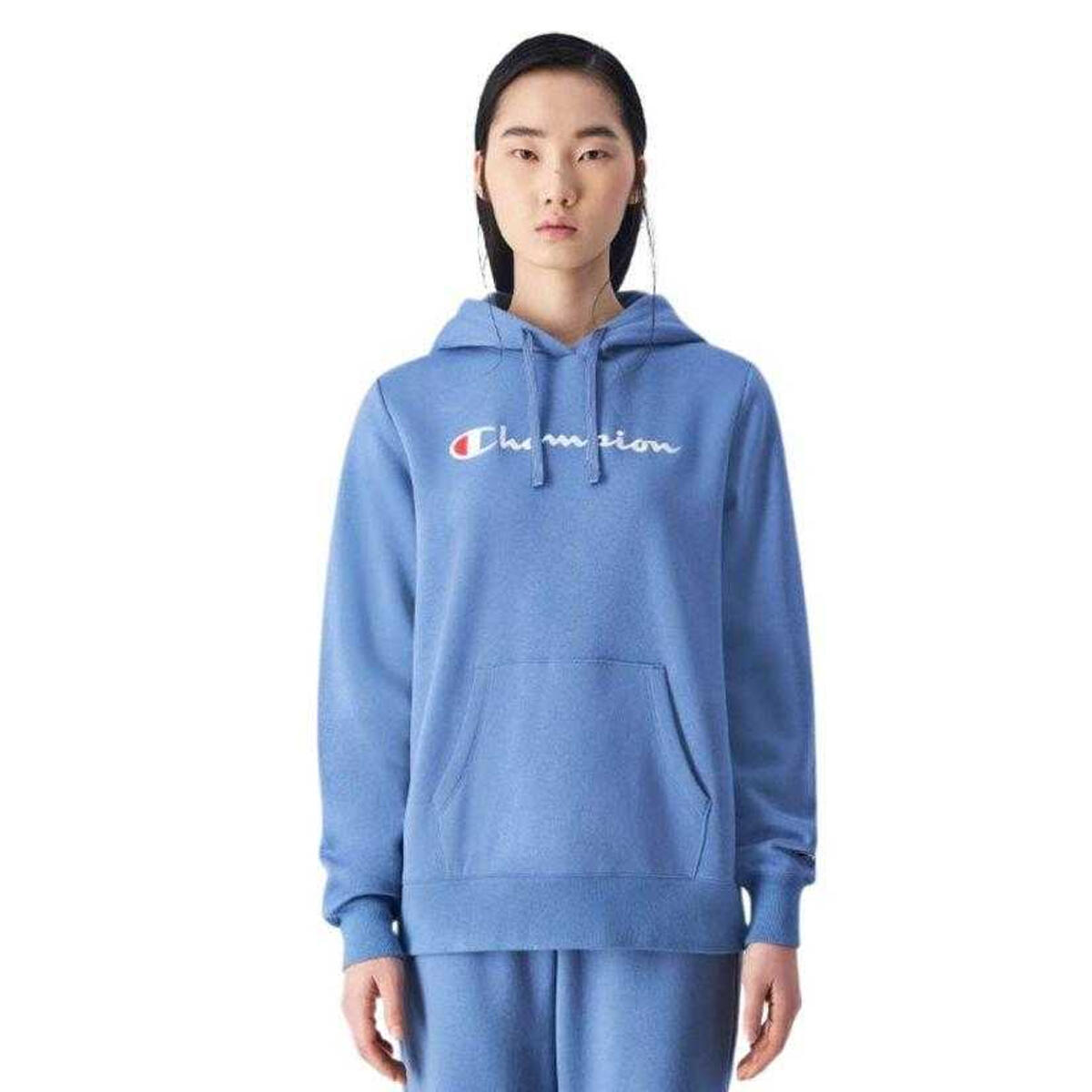 Sudadera Diseño Logotipo grande para Mujer Azul 2/4
