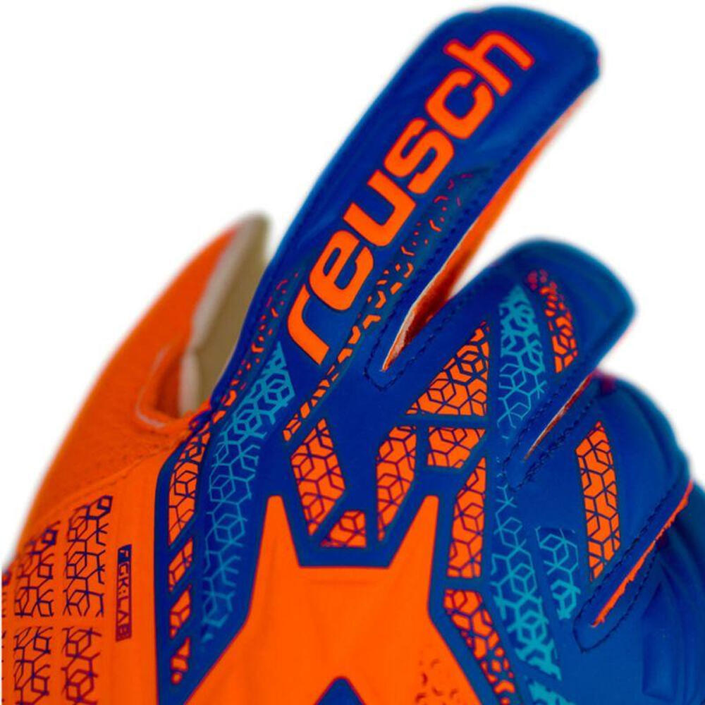 "Attrakt Solid" TorhüterHandschuhe für Kinder Blau/Orange 3/4