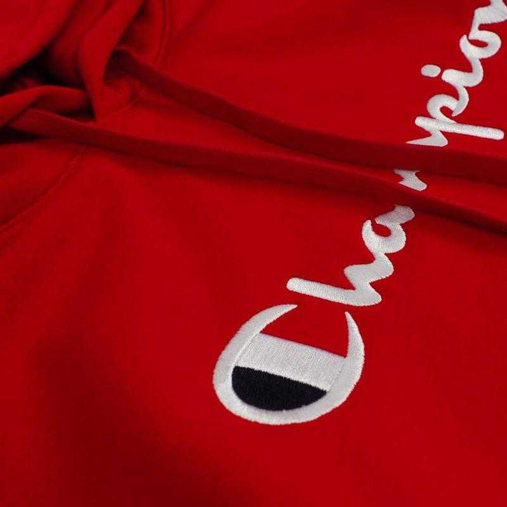 Felpa Con Cappuccio Logo Uomo Champion Rosso 3/3