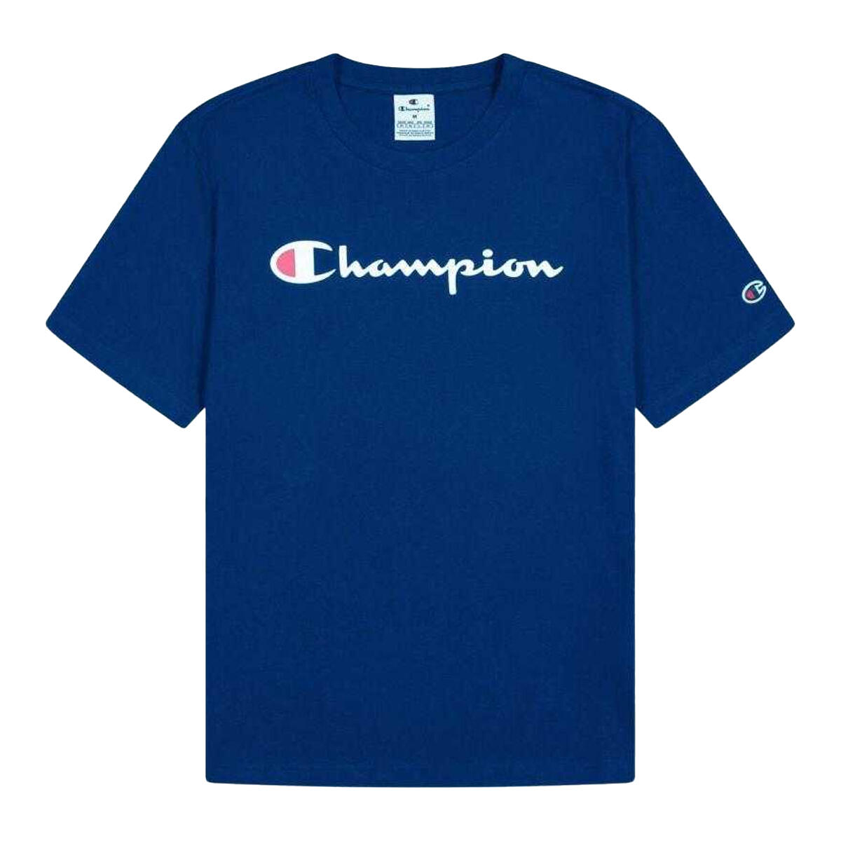 Maglietta Logo Uomo Champion Blu Scuro 2/4
