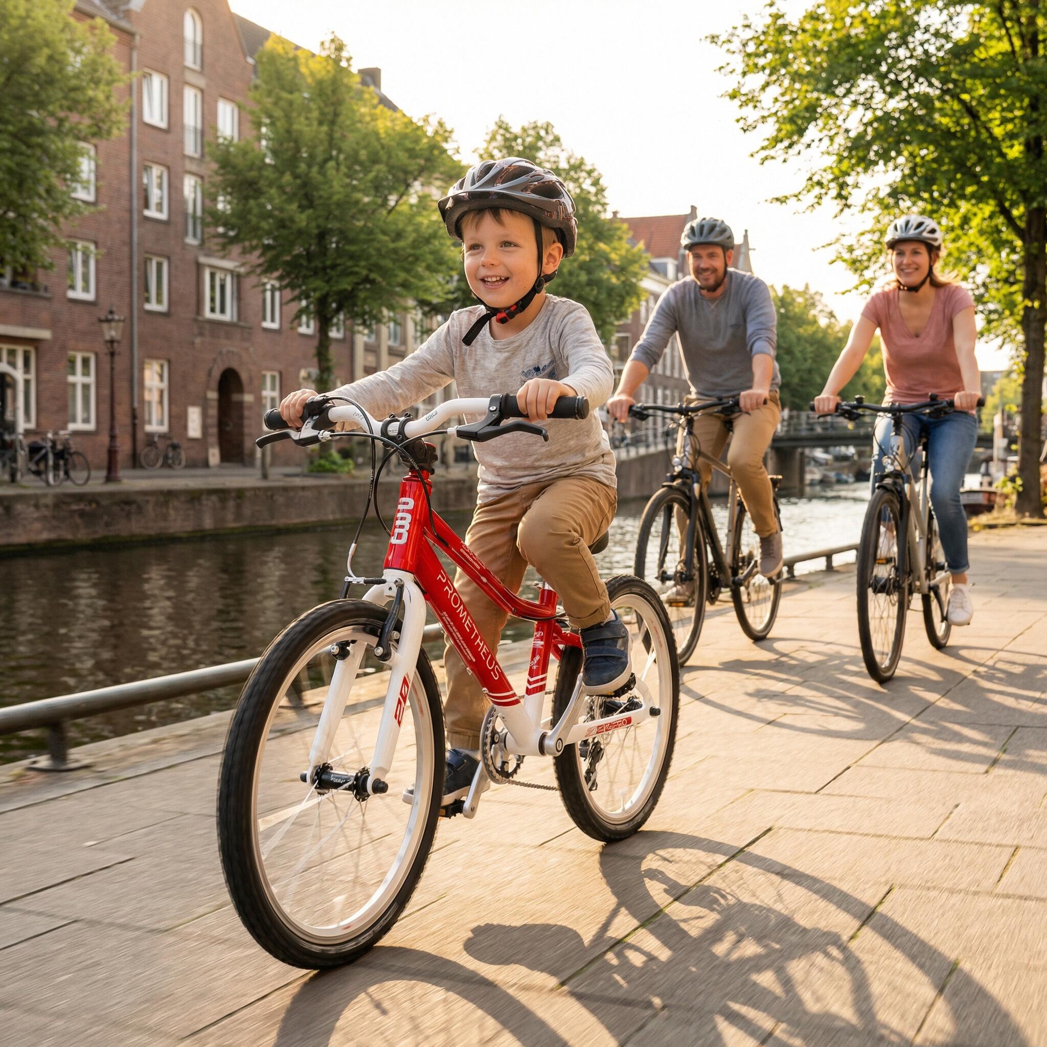 Bici bambini 20 pollici da 6 anni, superleggera, 7 marce, Rosso Bianco 5/7