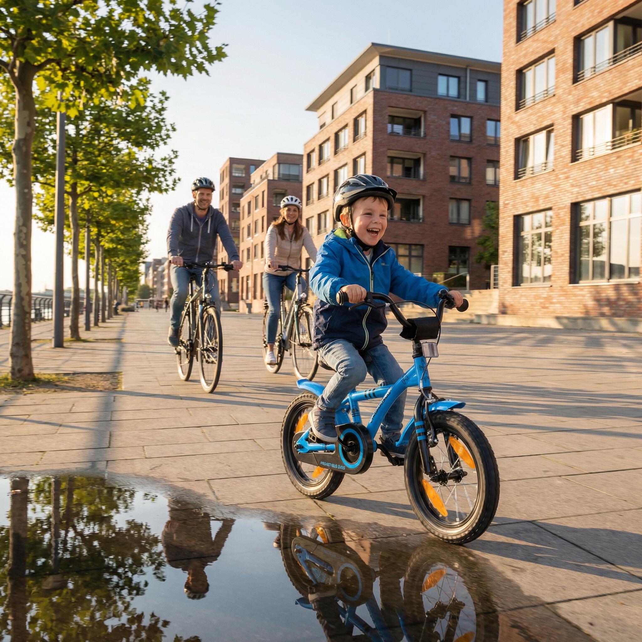 Bicicletta per bambini 14" dai 4 anni con rotelle e freno a contropedale 6/8