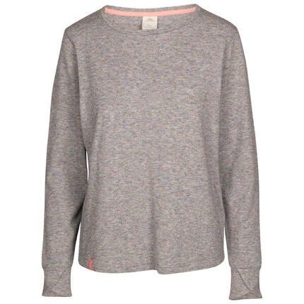 Trespass Rina Top femme en maille gris chiné manches longues