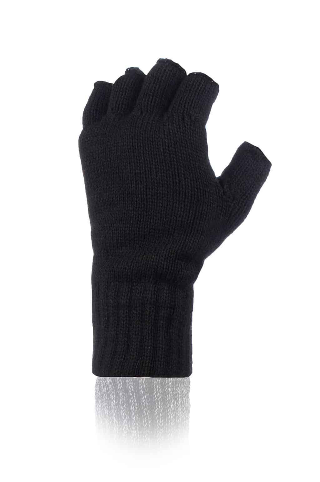 HEAT HOLDERS Fingerless Thermal Gloves - Mens