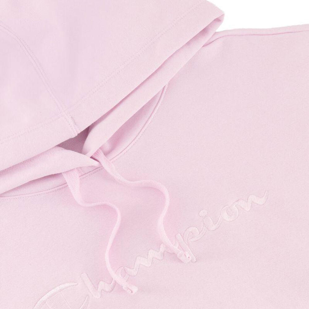 Felpa Con Cappuccio Logo Ricamato Tasca A Canguro Donna Champion Rosa 4/5