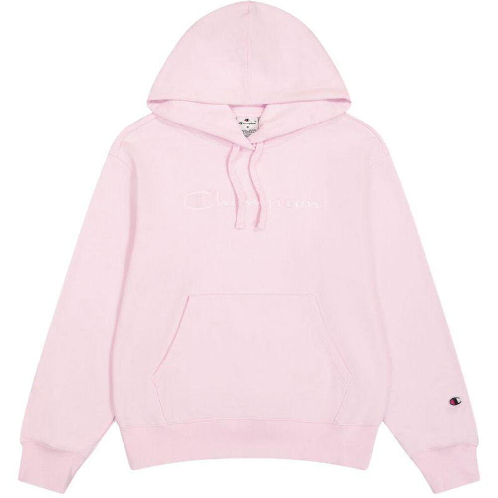 Felpa Con Cappuccio Logo Ricamato Tasca A Canguro Donna Champion Rosa 2/5