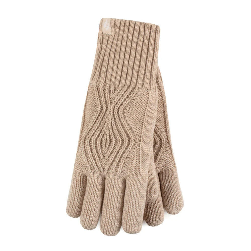 HEAT HOLDERS Tampere Cable Knit Thermal Gloves - Womens