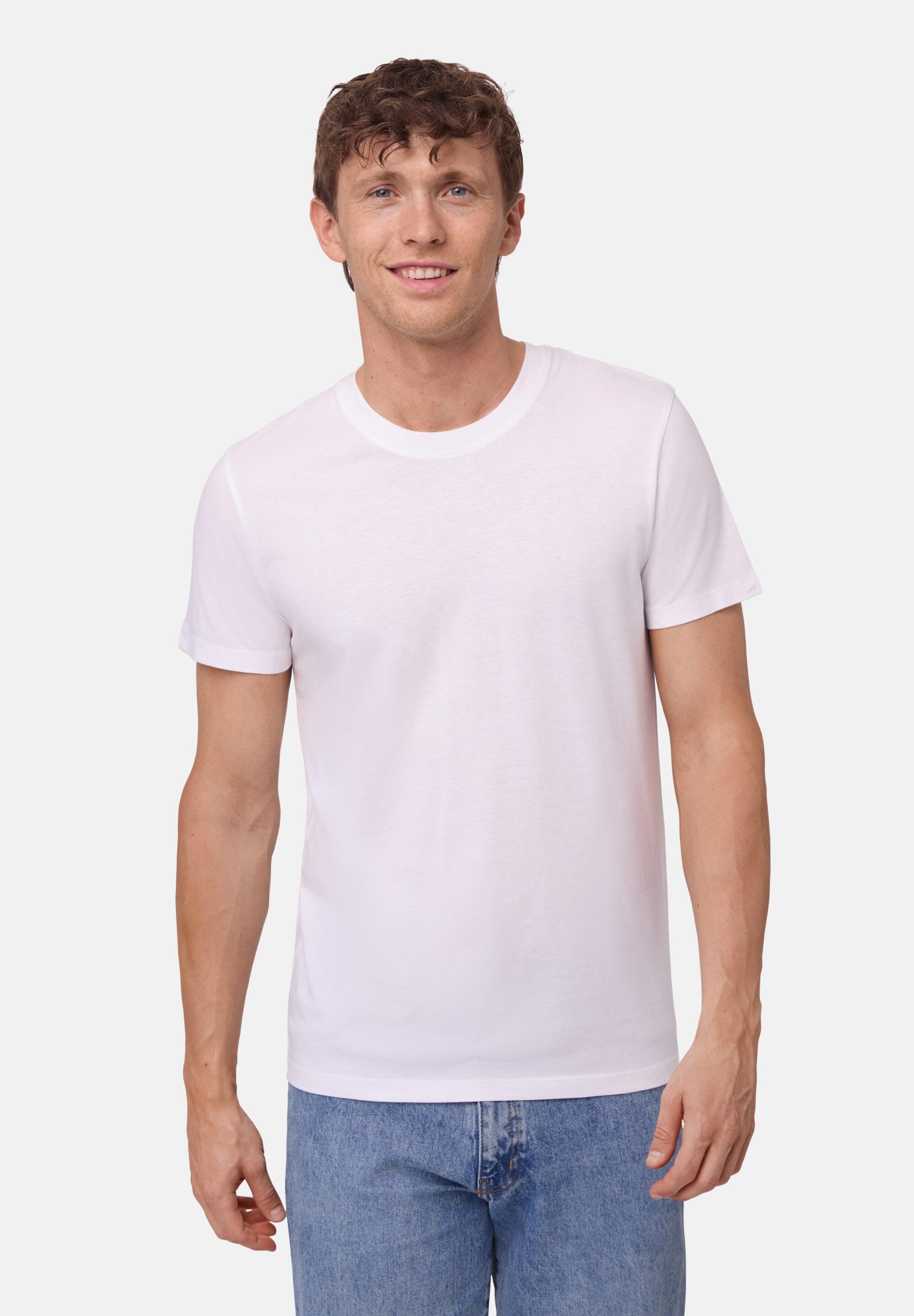 Camiseta de cuello redondo de modal para hombre, suave, pack de 2 3/6