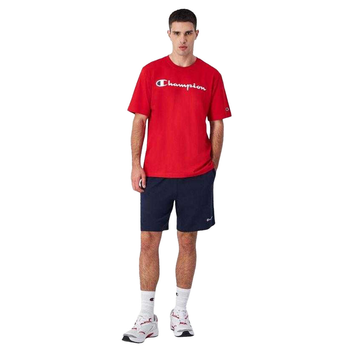 Maglietta Logo Uomo Champion Rosso 4/4