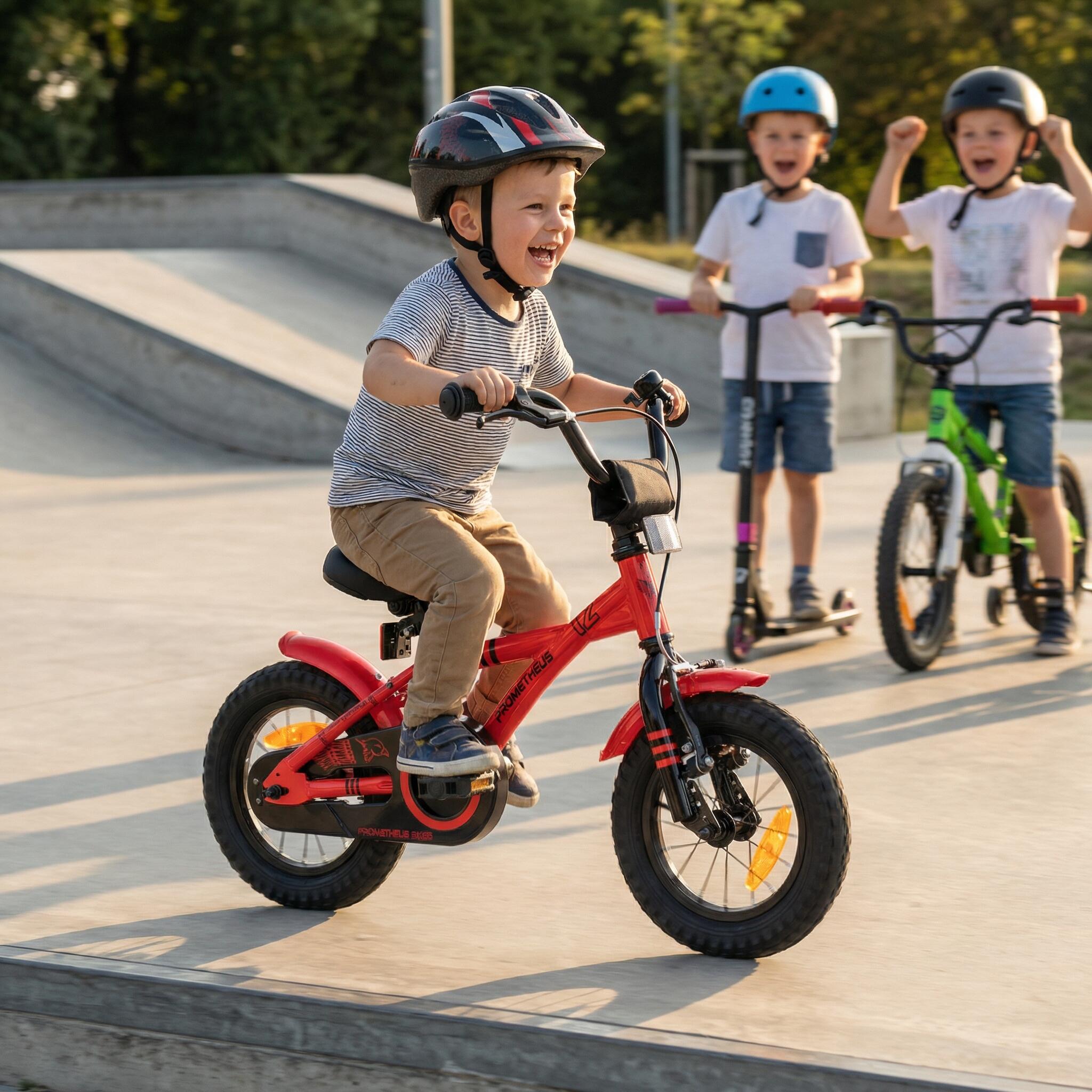 Kinderfahrrad 12 Zoll ab 3 Jahre mit Stützräder und Rücktritt 6/9
