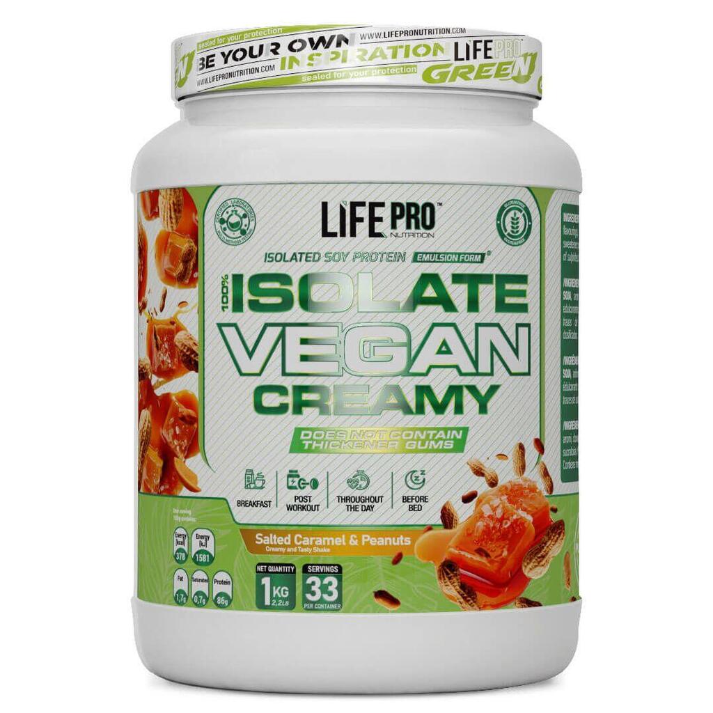 100% Isolate Vegan Creamy - 1Kg Salted Peanut Caramel LifePRO