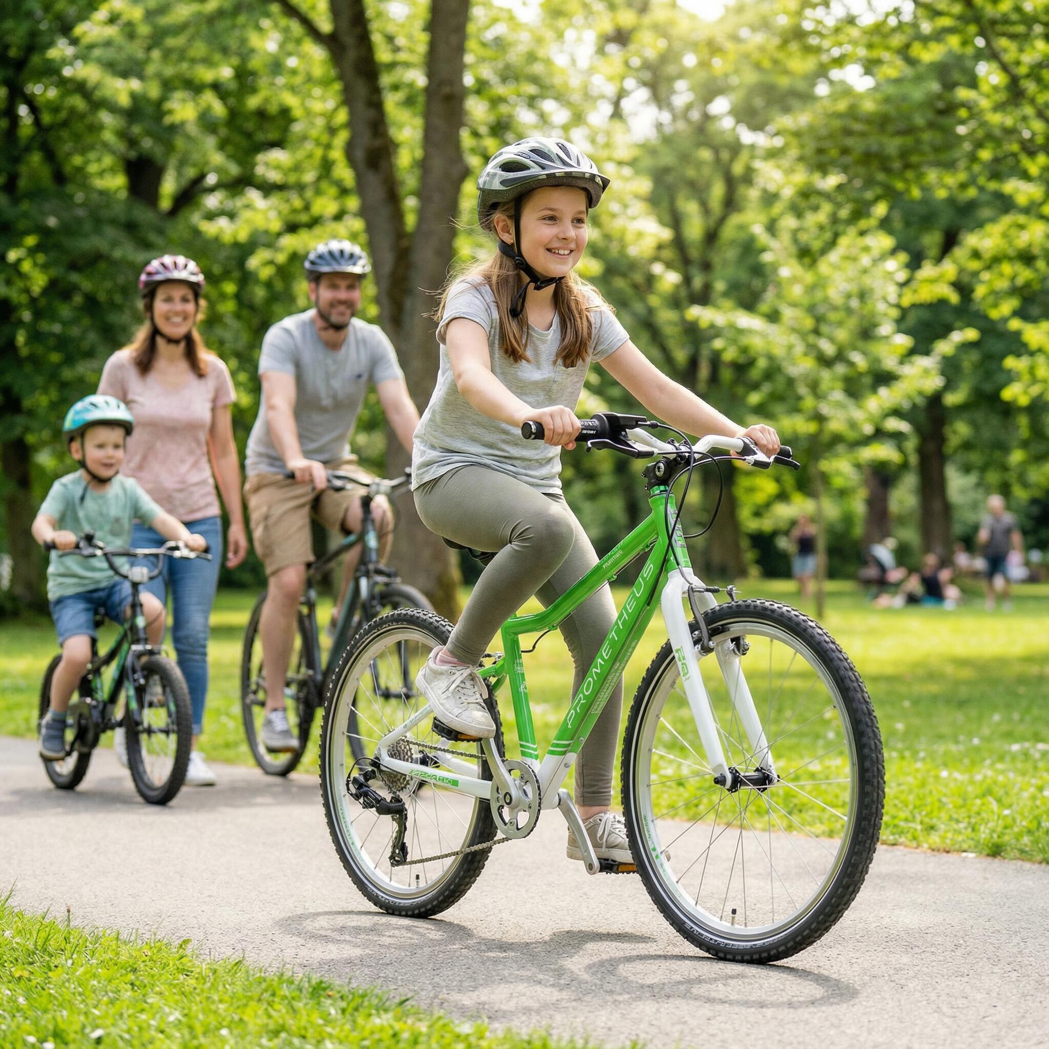 Bici bambini 24 pollici da 7 anni superleggera 8 marce SRAM X4 Verde Bianco 5/7