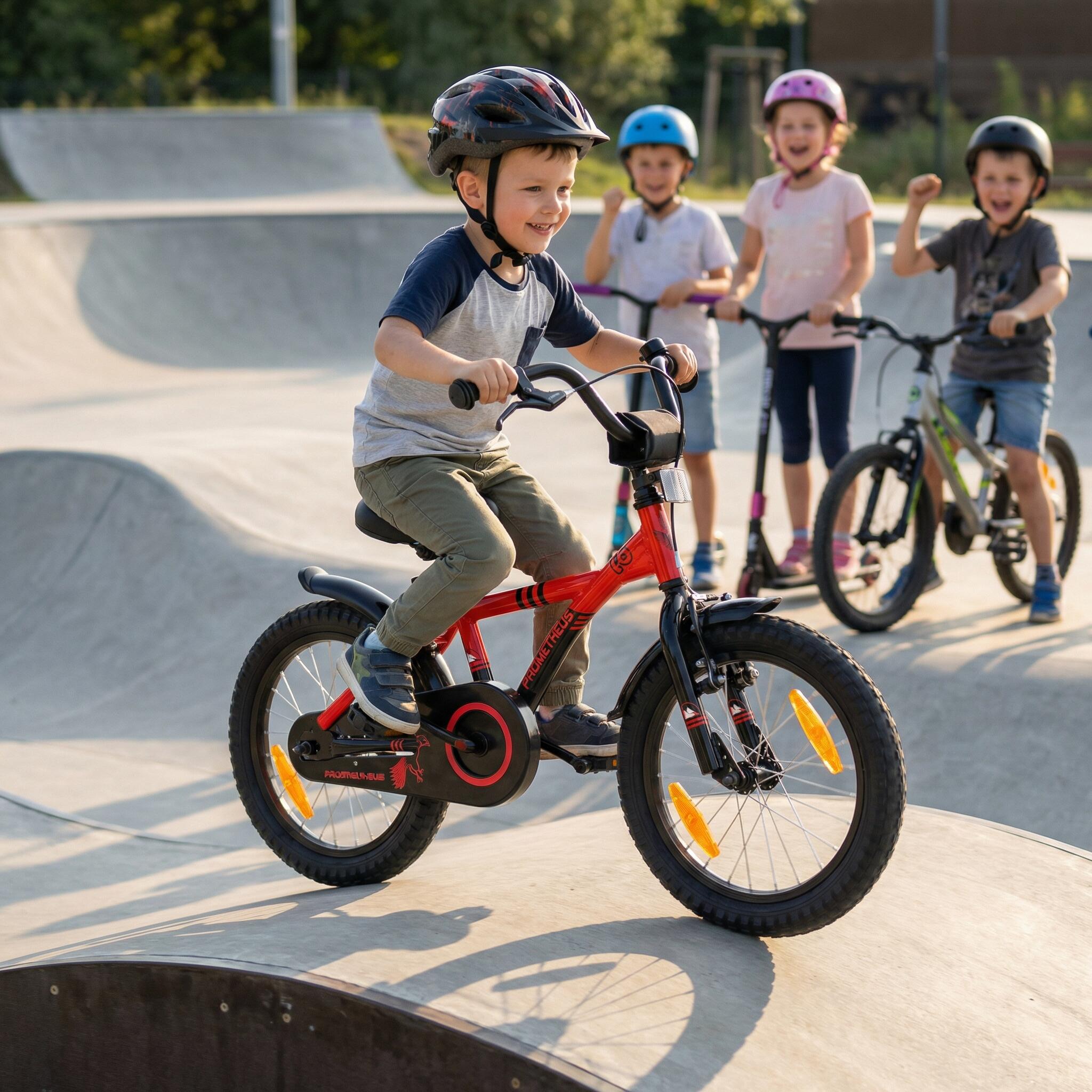 Vélo 16 pouces enfant 4-6 ans avec roues stabilisateurs et rétropédalage 7/7