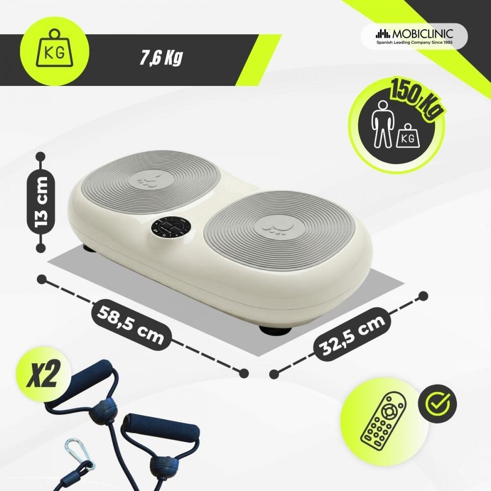 Plataforma vibratória 99 níveis de velocidade 9 programas Bandas elásticas 2/7