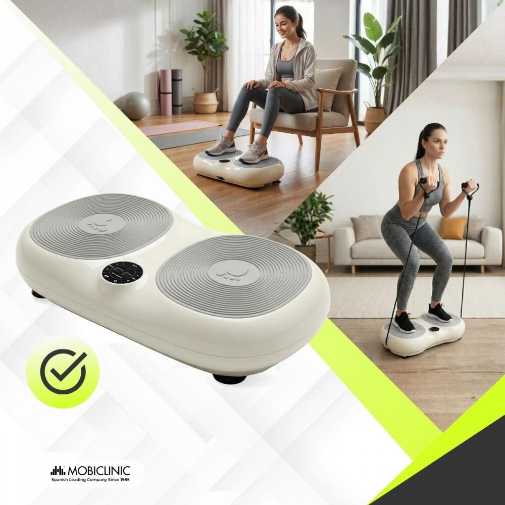 Plataforma vibratória 99 níveis de velocidade 9 programas Bandas elásticas 6/7