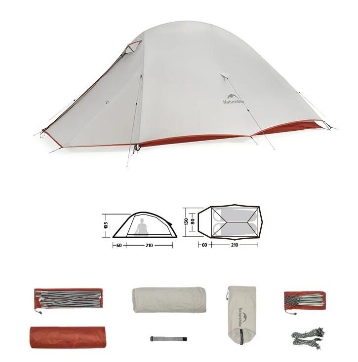 2-Personen Campingzelt Cloud Up Pro 20D CNK2350WS020 4/4