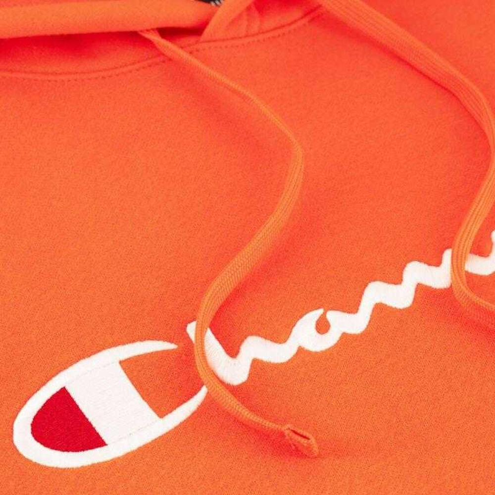 Felpa Con Cappuccio Logo Uomo Champion Arancio 4/4