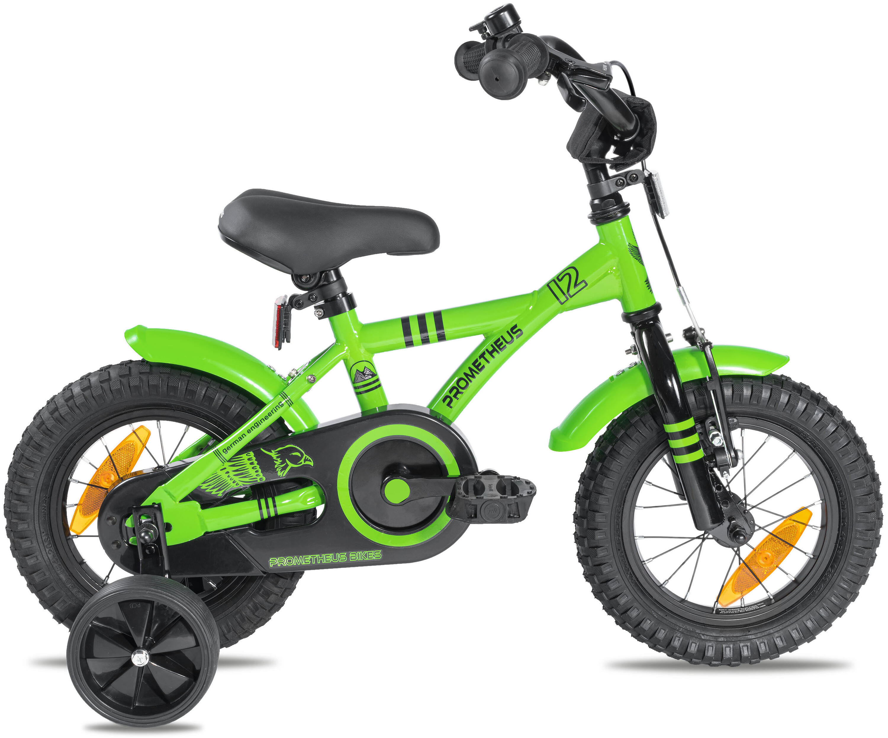 Kinderfahrrad 12 Zoll ab 3 Jahre mit Stützräder und Rücktritt 3/8