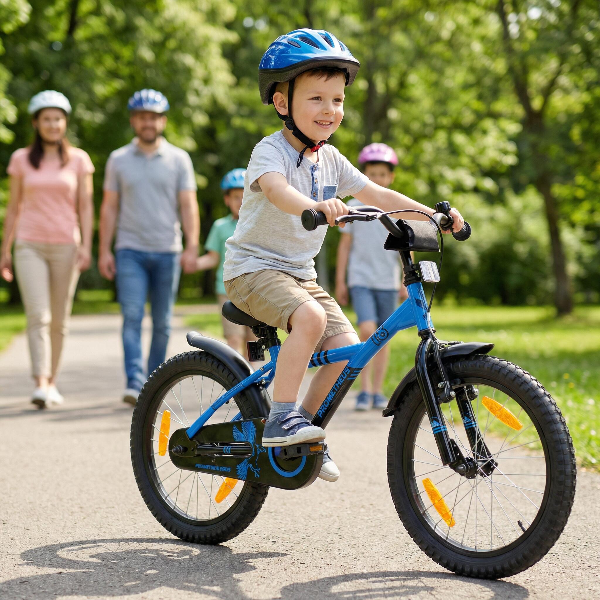 Vélo 18 pouces enfant 5-7 ans avec rétropédalage et freins V-Brake 7/9