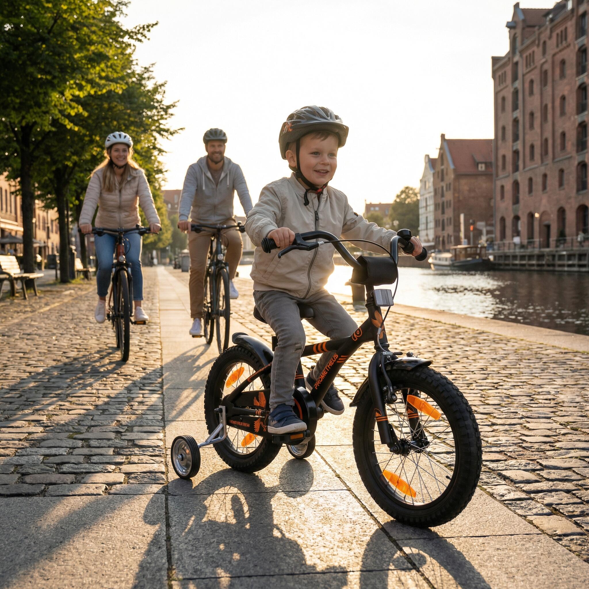 Bici bambini 16 pollici 4–5 anni con rotelle e freno a contropedale 2/8