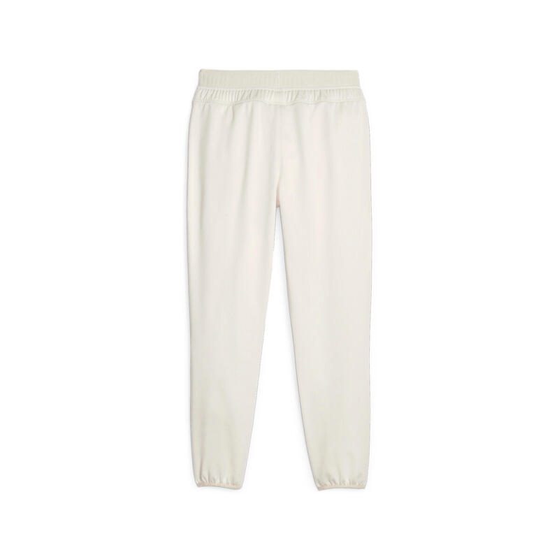 Pantaloni Fitness Femei Strong Power Fleece Jogger Alb