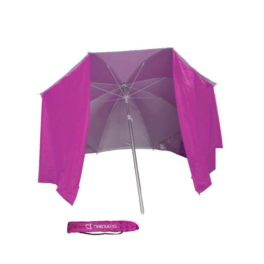Sombrilla de Playa Marbueno 200 cm Nylon con Paraviento 2/2