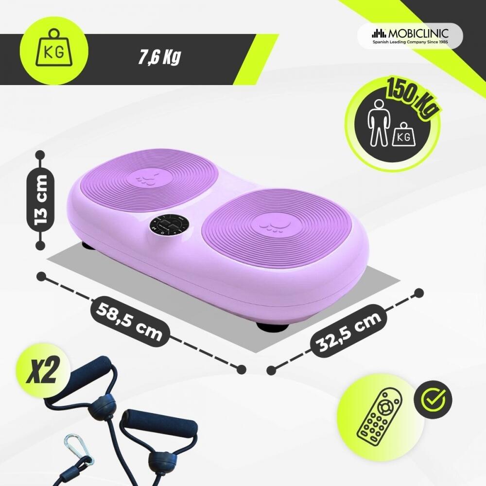 Plataforma vibratória 99 níveis de velocidade 9 programas Bandas elásticas 2/7
