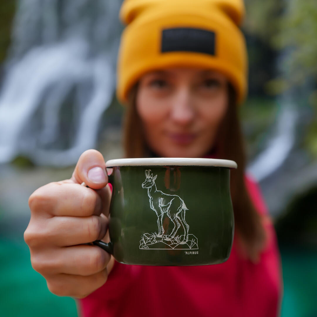 Tasse - Randonnée nature - Émaillée, 280 ml - Alpinus Top - Verte 2/5