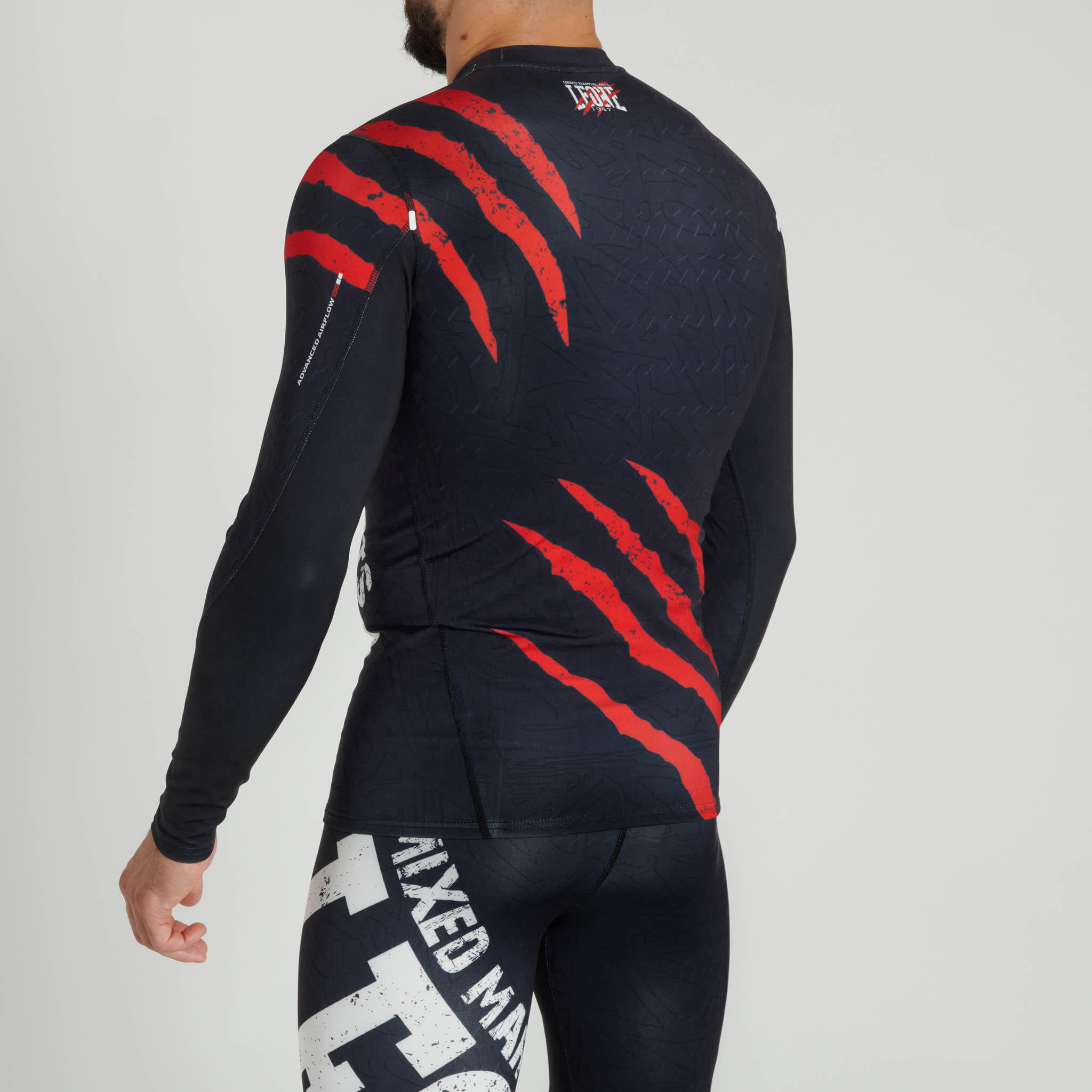 Leone1947 PRIMAL INSTINCT BOLD rashguard manga larga negro XL 2/3