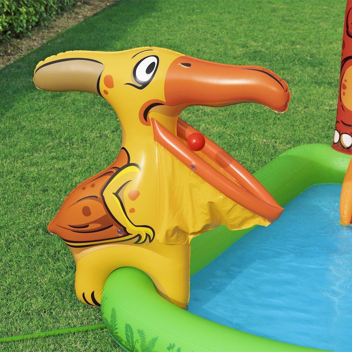 Piscina Hinchable Parque de Juegos Dinosaurios 241x140x137 cm 3/5