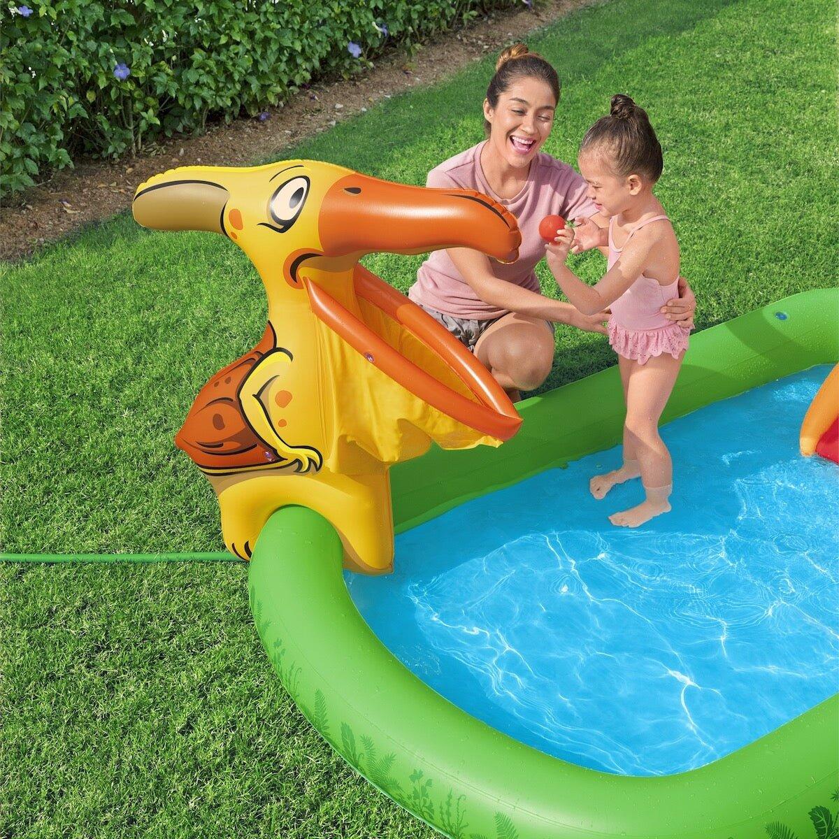 Piscina Hinchable Parque de Juegos Dinosaurios 241x140x137 cm 5/5
