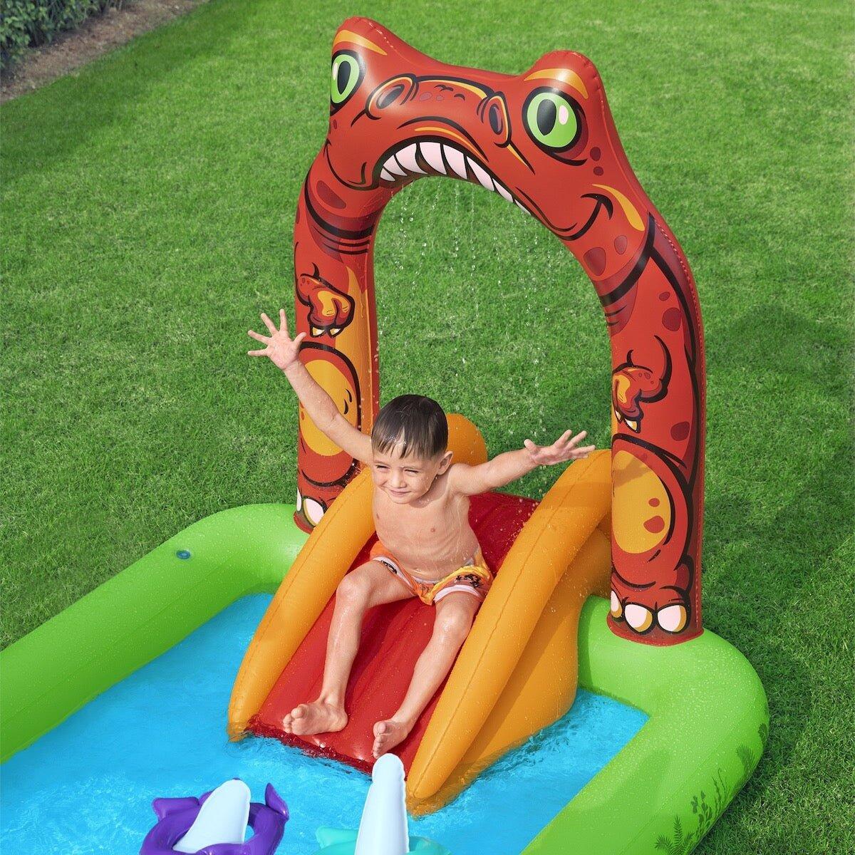Piscina Hinchable Parque de Juegos Dinosaurios 241x140x137 cm 4/5