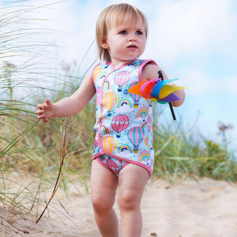 Costum Shorty Neopren Înot Bebe Up & Away Roz