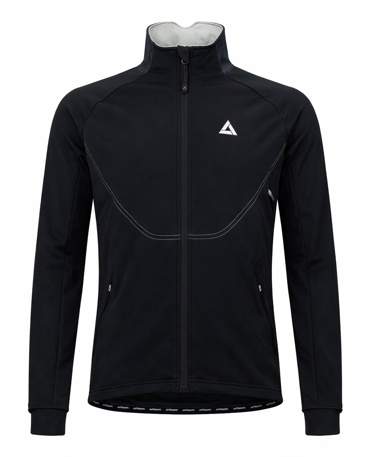 Herren Winter Thermal Fahrradjacke Pro Team II Schwarz 1/4