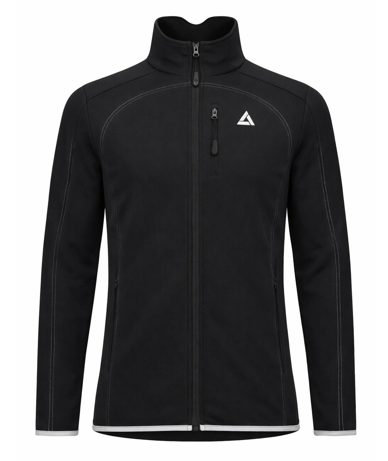 Herren Thermal Fahrradjacke Pro Line Schwarz Silber 1/4