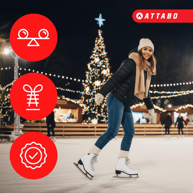 Patine Artistice Patinaj copii ATTABO FS, alb