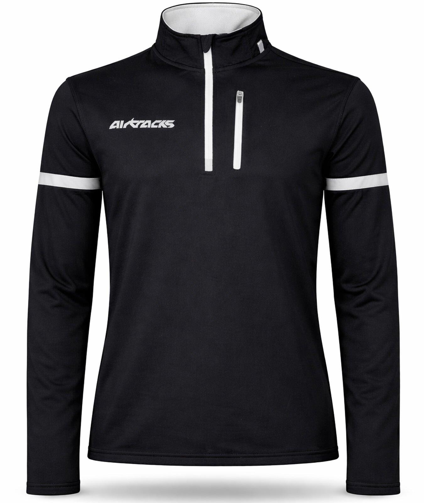 Herren Thermal Fahrradtrikot - Laufshirt Langarm Schwarz 4/4