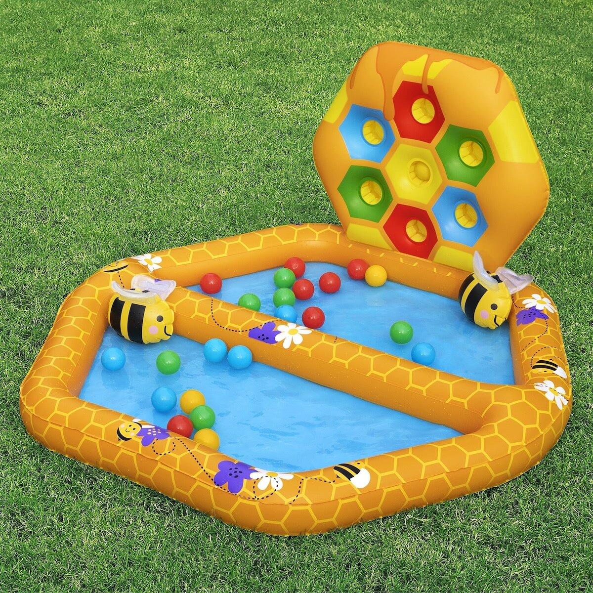 Piscina Inflável Infantil Abelhas com Bolas 127x119x61 cm 2/5