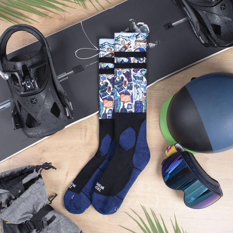 Sosete lungime medie Coolmax Snowboard Craniu