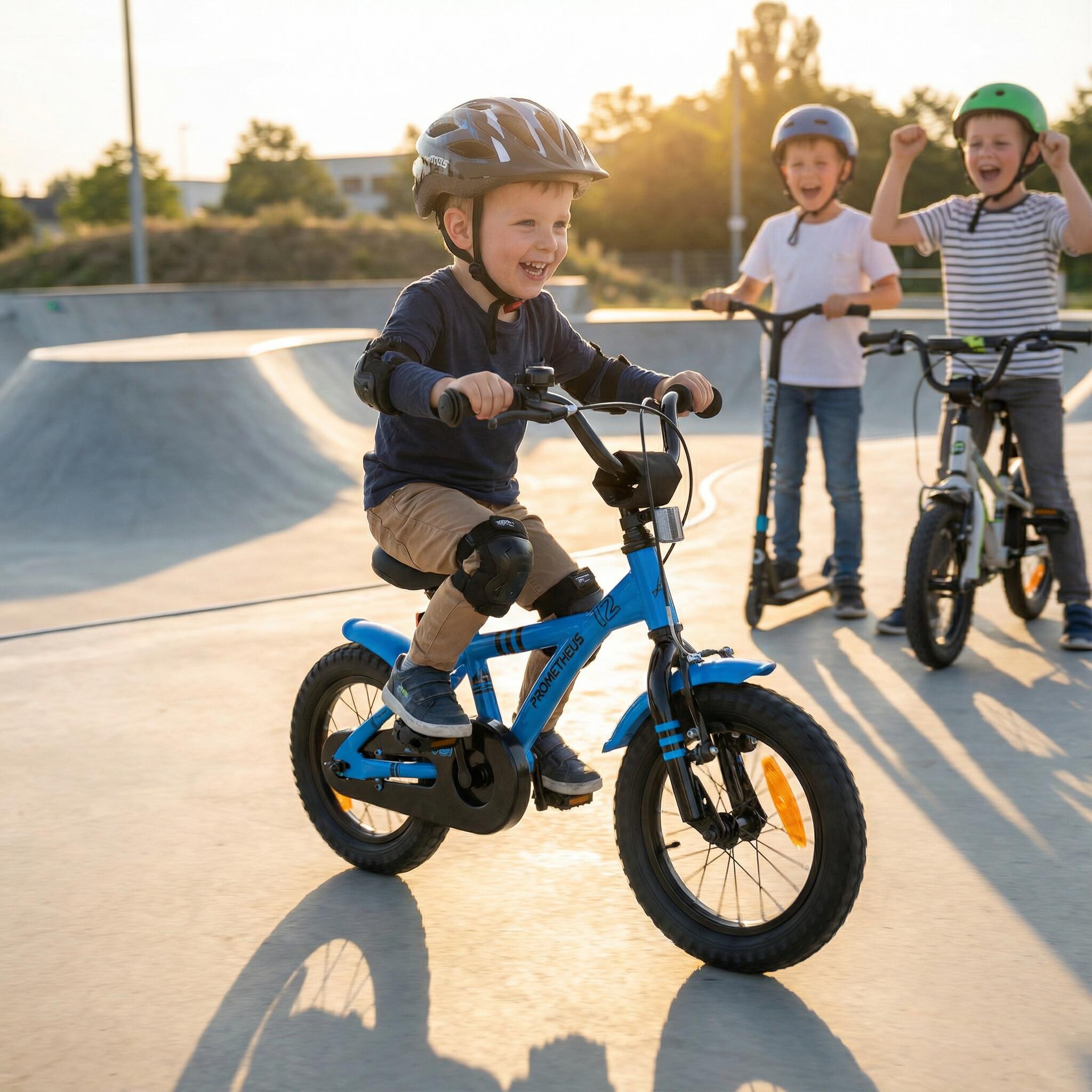 Kinderfahrrad 12 Zoll ab 3 Jahre mit Stützräder und Rücktritt 3/8