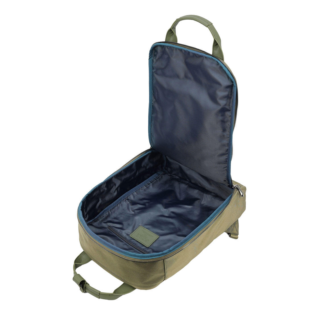 Zaino Orion 15,6” in Nylon e PU Idrorepellente con Fascia per Trolley - Verde 3/4