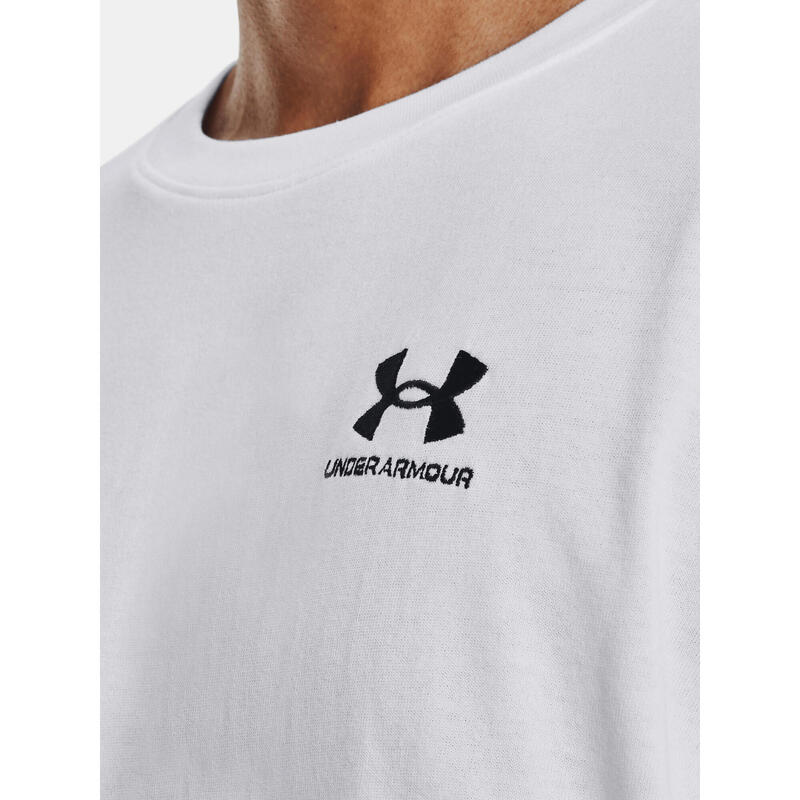 Tricou fitness bărbați Logo Emb Heavyweight alb